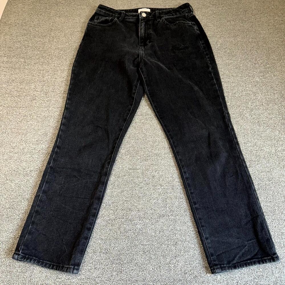 Pacsun Mom Jeans Womens 28 Black Denim Dark Wash Pockets High Rise Streetwear
